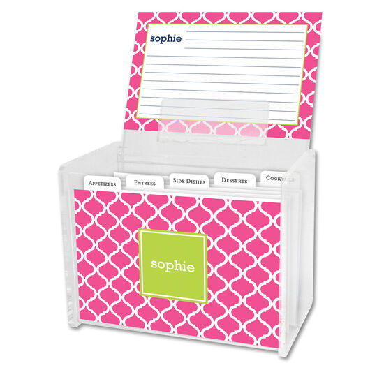 Raspberry Ann Tile Recipe Box and Recipe Cards